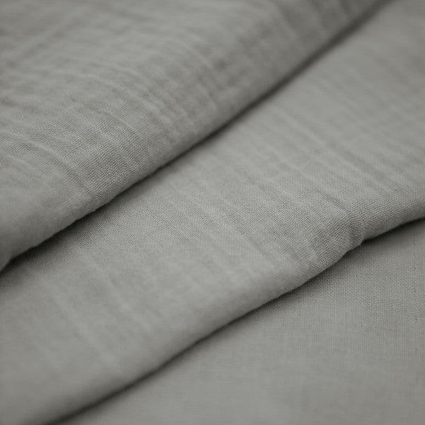 Double-gaze de coton bio gris, Atelier-53