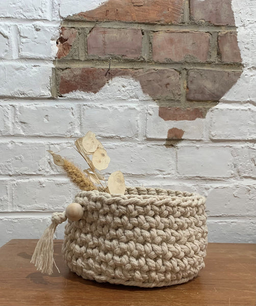 Kit de crochet (débutant) - Panier en coton recyclé