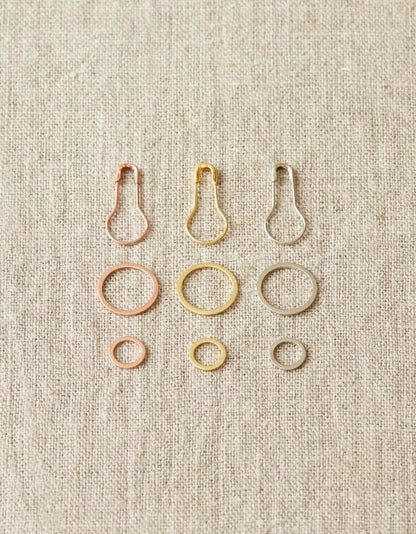 Marqueurs en métal, mélange or, argent, bronze | CocoKnits