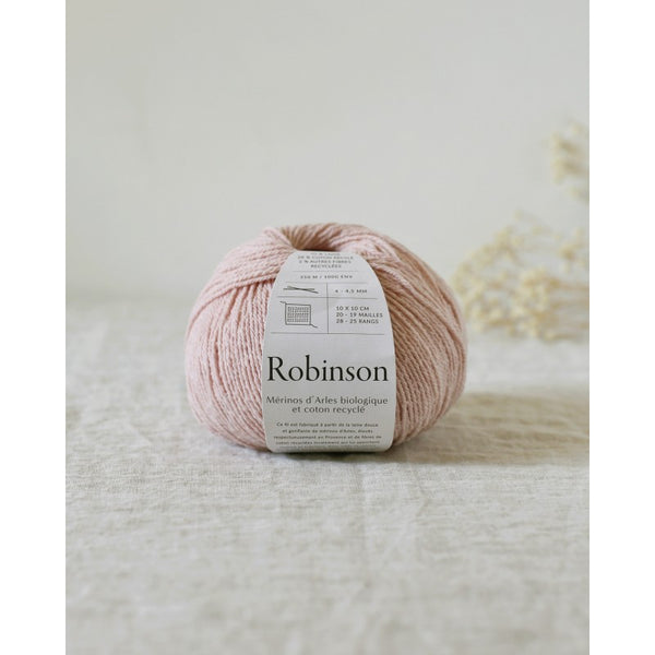 Coton & mérinos, 'Eau de rose' - Robinson | 100 gr