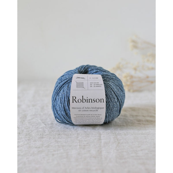 Coton & mérinos, 'Grand bleu' - Robinson | 100 gr