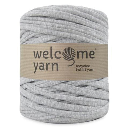 Fil de jersey recyclé - "T-shirt Yarn", gris